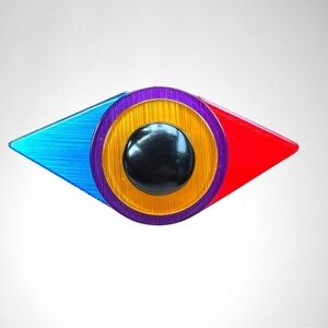 Vintage 1980s Post Modern Stunning  Lucite Hairclip/Barrette